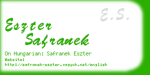 eszter safranek business card